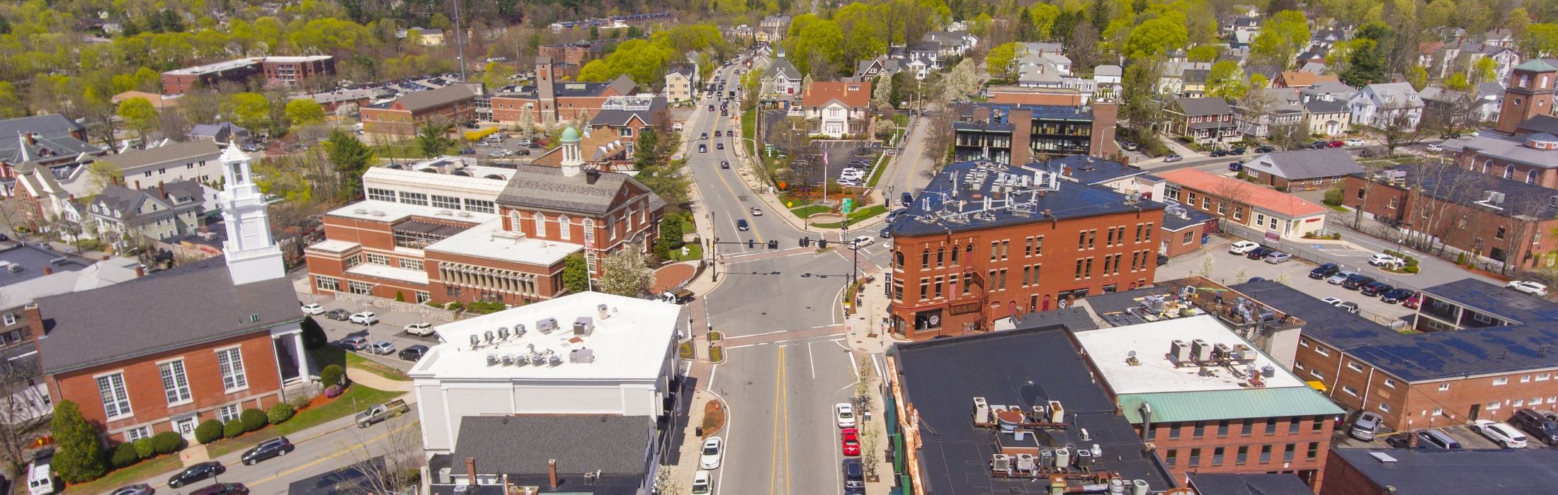 Andover Massachusetts aerial view